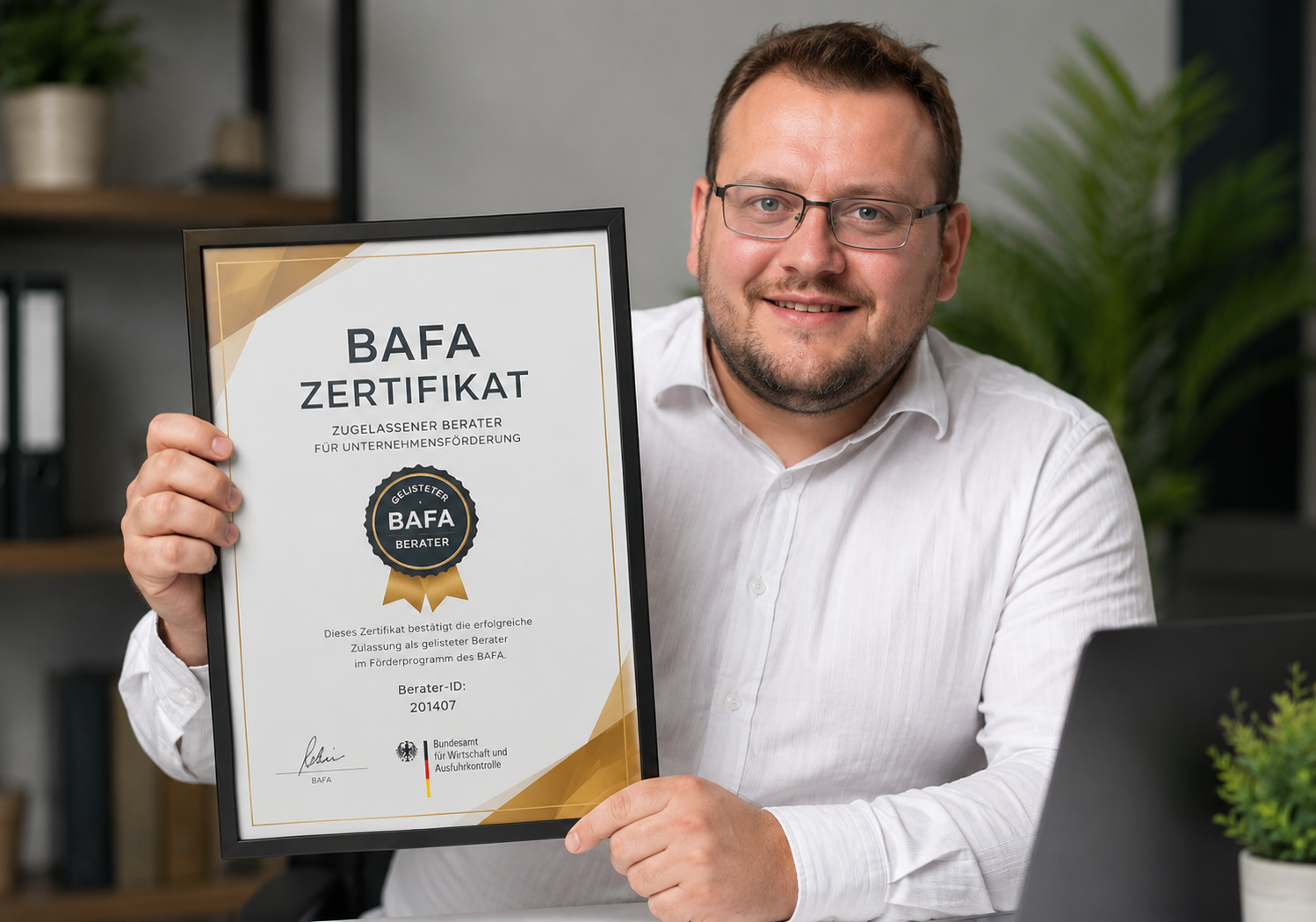 Gelisteter BAFA-Berater mit Zertifikat